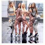 Seamless Camouflage Fitness Set