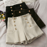 High Waist Corduroy Shorts