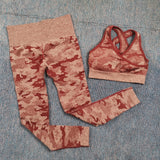 Camouflage Three-piece Workout Set