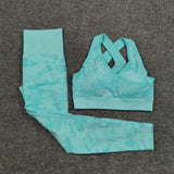 Camouflage Three-piece Workout Set