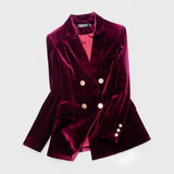 Two Piece Velvety Bell-bottom Suits