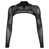 Gothic Lady Micro Turtleneck Tops