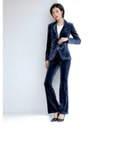 Two Piece Velvety Bell-bottom Suits
