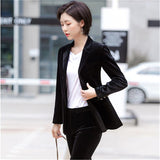 Two Piece Velvety Bell-bottom Suits