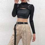 Gothic Lady Micro Turtleneck Tops