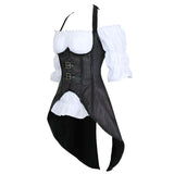 Bustier Vest Top with White Gothic Blouse