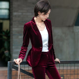 Two Piece Velvety Bell-bottom Suits