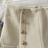 High Waist Corduroy Shorts