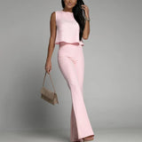 Two-piece Elegant Back Hollow Set