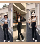 Elastic Slim Flared Pants