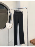 Elastic Slim Flared Pants