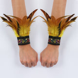 Punk Gothic Feather Wrist Cuff