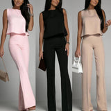 Two-piece Elegant Back Hollow Set