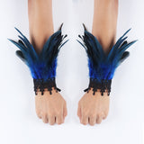 Punk Gothic Feather Wrist Cuff