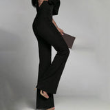 Two-piece Elegant Back Hollow Set