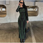 3D Maxi Bodycon Dress