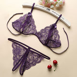 3pcs Set Transparent Lace Set