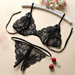 3pcs Set Transparent Lace Set