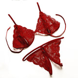 3pcs Set Transparent Lace Set