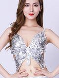 Butterfly Ragdoll Sequin Crop Top