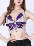 Butterfly Ragdoll Sequin Crop Top