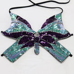 Butterfly Ragdoll Sequin Crop Top