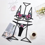 Sexy Butterfly 3 Piece Set Lingerie