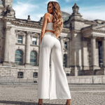 Sexy High Slit Flare Pants