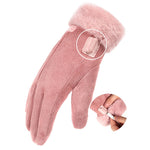 Suede FurLined Electric Heating Gloves