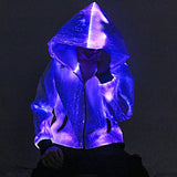 Luminous Led Light Zipper Hoodie