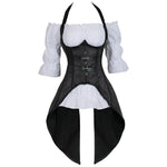 Bustier Vest Top with White Gothic Blouse