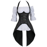 Bustier Vest Top with White Gothic Blouse