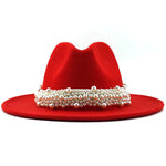 Balinese Casual Women Pearl Felt Hat