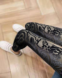 Decorative Pattern Lacy Leggings