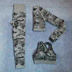 Camouflage Three-piece Workout Set