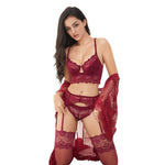 Sexy Lace 4pieces Lingerie Set