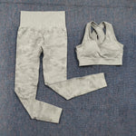 Camouflage Three-piece Workout Set