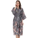 Long Kimono Satin Sleepwear