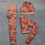 Camouflage Three-piece Workout Set