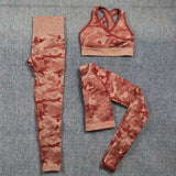 Camouflage Three-piece Workout Set