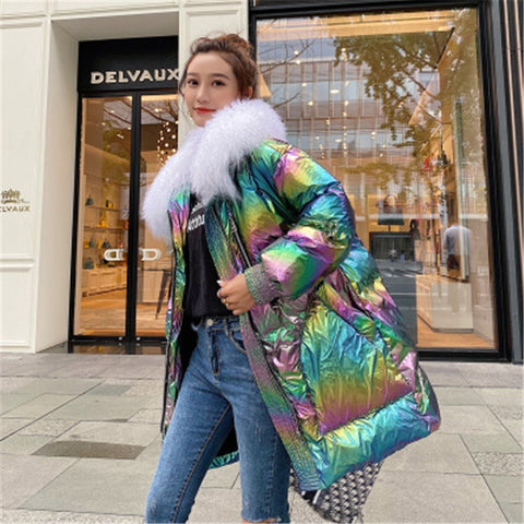 Fashion Holographic Duck Down Coat