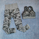 Camouflage Three-piece Workout Set