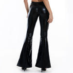 Sexy Leather Metallic Pants