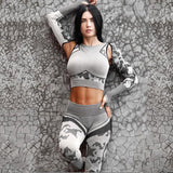 Seamless Camouflage Fitness Set