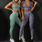 Camouflage Three-piece Workout Set