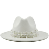 Balinese Casual Women Pearl Felt Hat