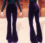 Velvet Flares High Waist Pants