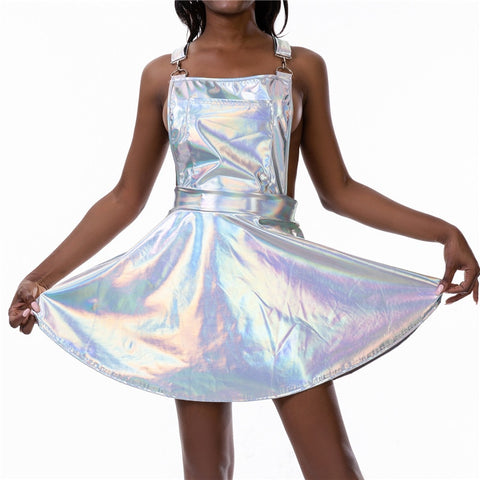 Glitter Laser Holographic A-Line Dress