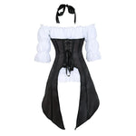 Bustier Vest Top with White Gothic Blouse