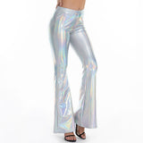 Sexy Leather Metallic Pants